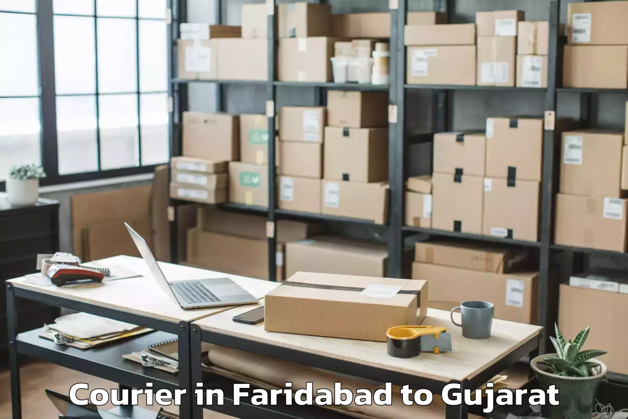 Easy Faridabad to Lavad Courier Booking